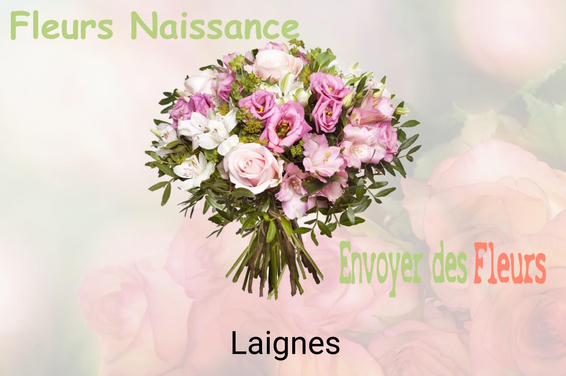 Bouquet de fleurs de naissance livré à Laignes